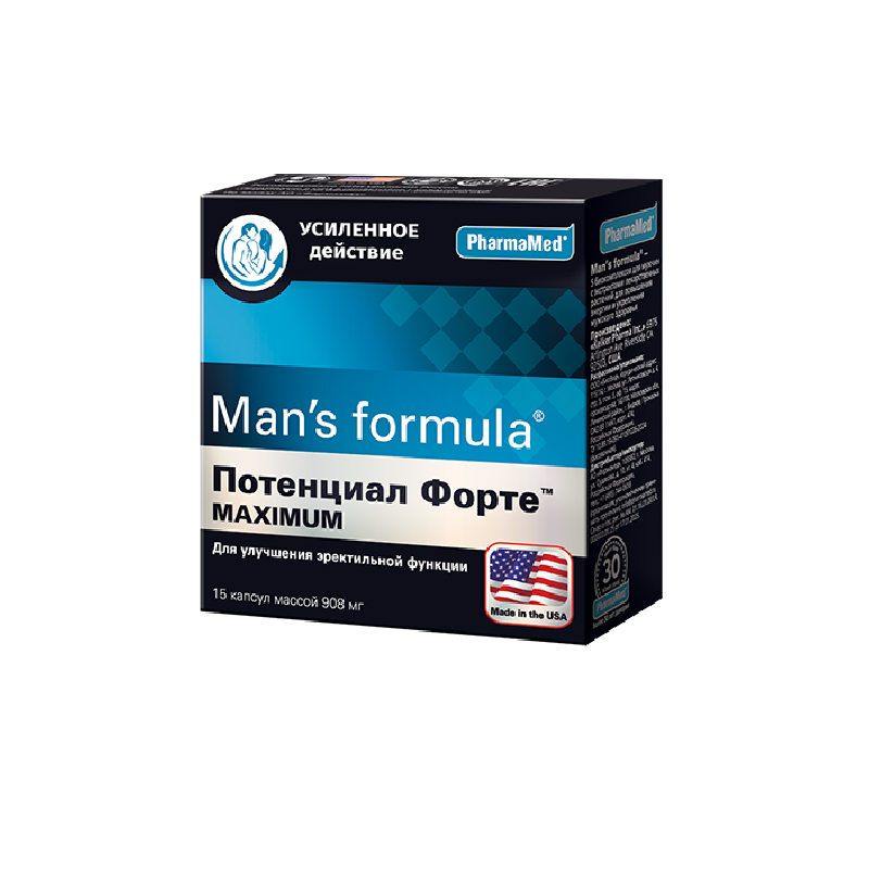 

Man's formula Потенциал Форте Максимум капсулы 15 шт