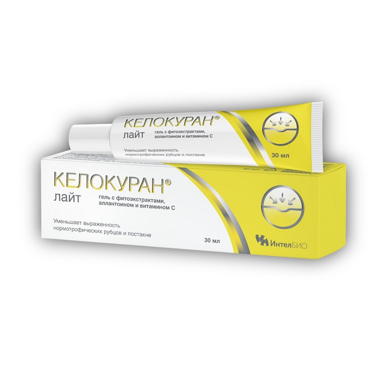 

Келокуран Лайт гель с фитоэкстрактами аллантоином и витамином С 30 мл
