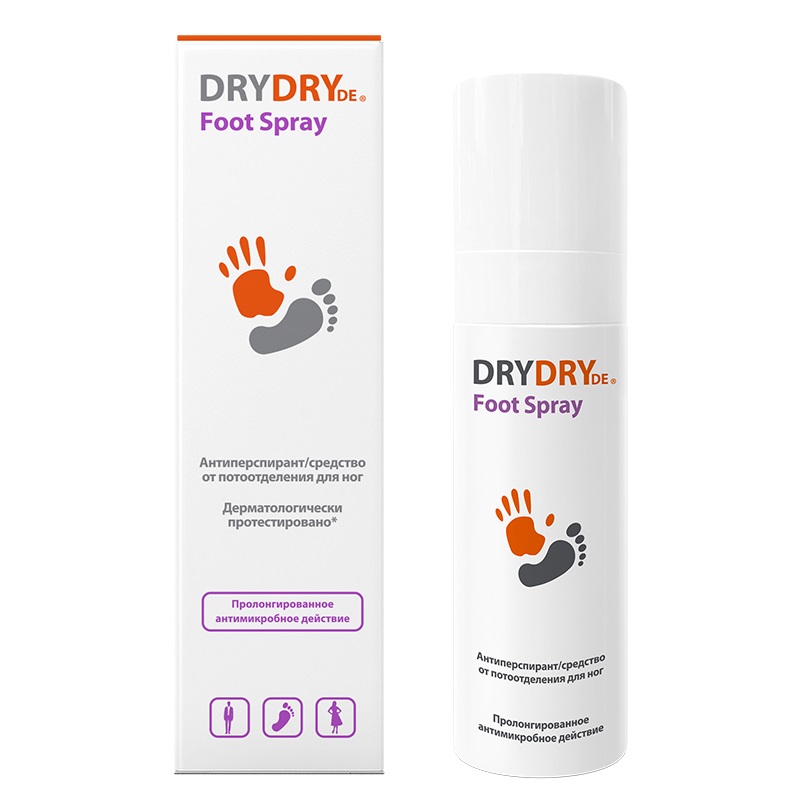 Изображение товара DRYDRYDE Foot Spray средство от потоотделения для ног 100 мл