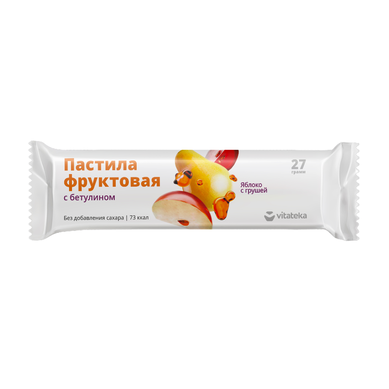 Изображение товара Пастила фруктовая Vitateka Яблоко-Груша 27 г - диетический продукт