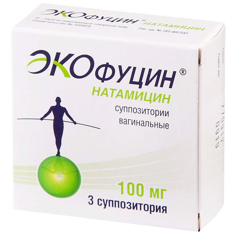 Изображение товара Экофуцин суппозитории вагинальные 100 мг 3 шт