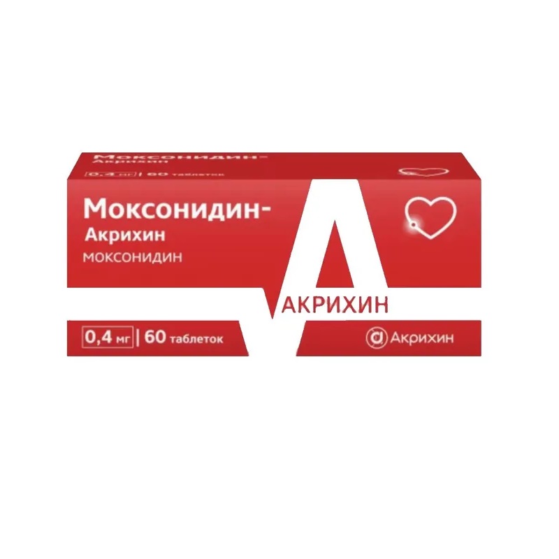 Изображение товара Моксонидин-Акрихин таблетки 0,4 мг 60 шт для снижения давления