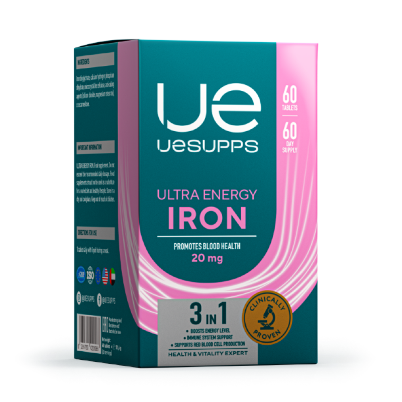 

Uesupps Ultra Energy Железо 20 мг таблетки 60 шт