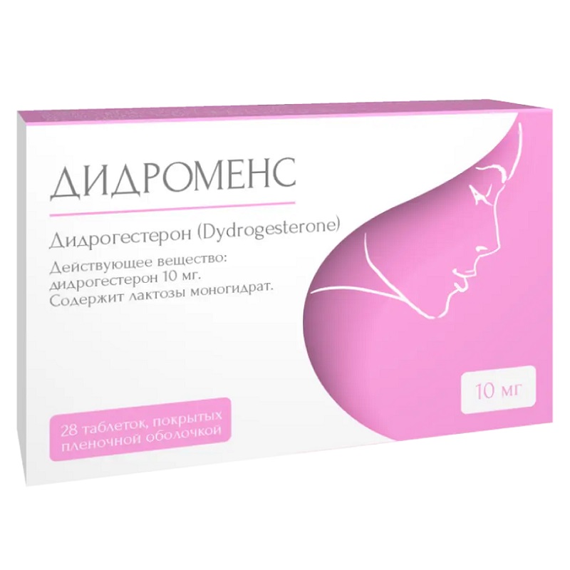 Изображение товара Дидроменс таблетки 10 мг 28 шт - гормональные средства для женщин