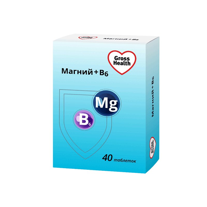 Изображение товара Gross Health Магний+витамин B6 таб.40 шт