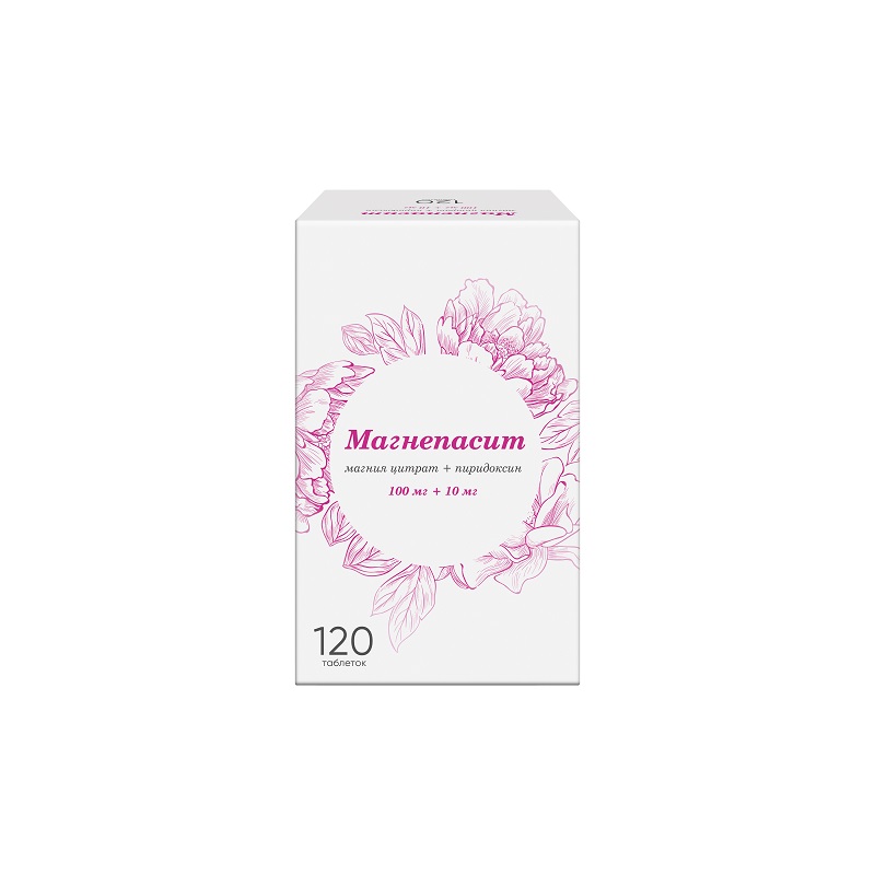 Магнепасит Таб.п.п.о.100Мг+10Мг №120