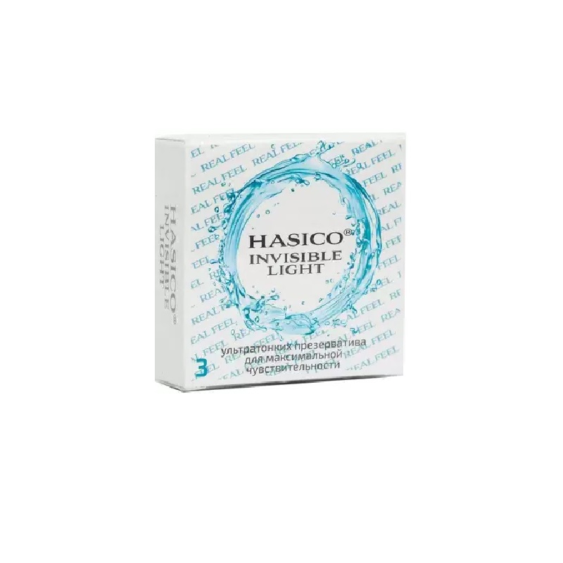 Hasico Invisible Light Презервативы ультратонкие 3 шт