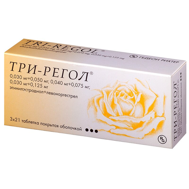 Изображение товара Три-регол таблетки 63 шт - комбинированный низкодозированный контрацептив