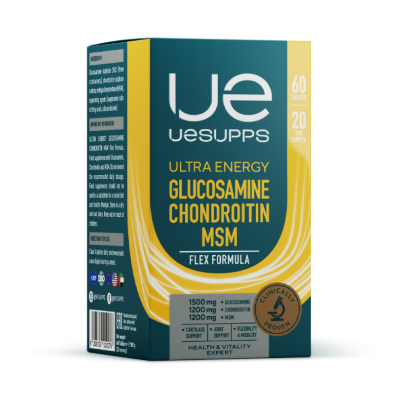 

Uesupps Ultra Energy Глюкозамин Хондроитин МСМ таблетки 60 шт