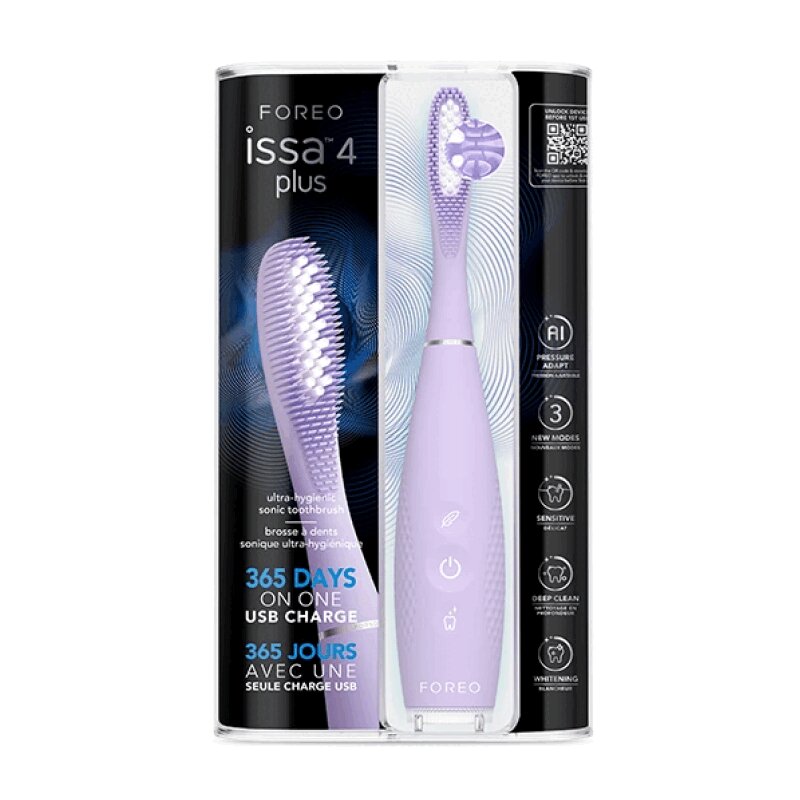 

Foreo ИССА 4 плюс Щетка зубная звуковая гибридная лавандовый