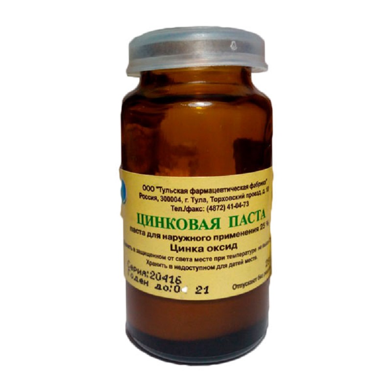 

Цинковая паста для наружного применения 25% бан.25 г