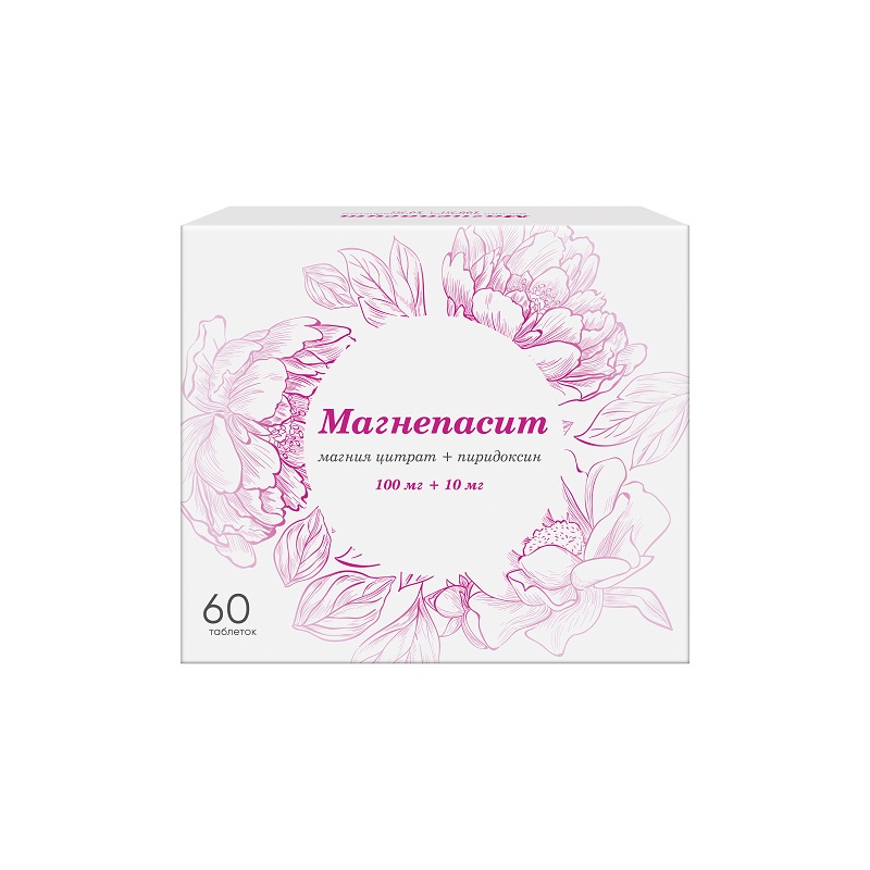 Магнепасит Таб.п.п.о.100Мг+10Мг №60