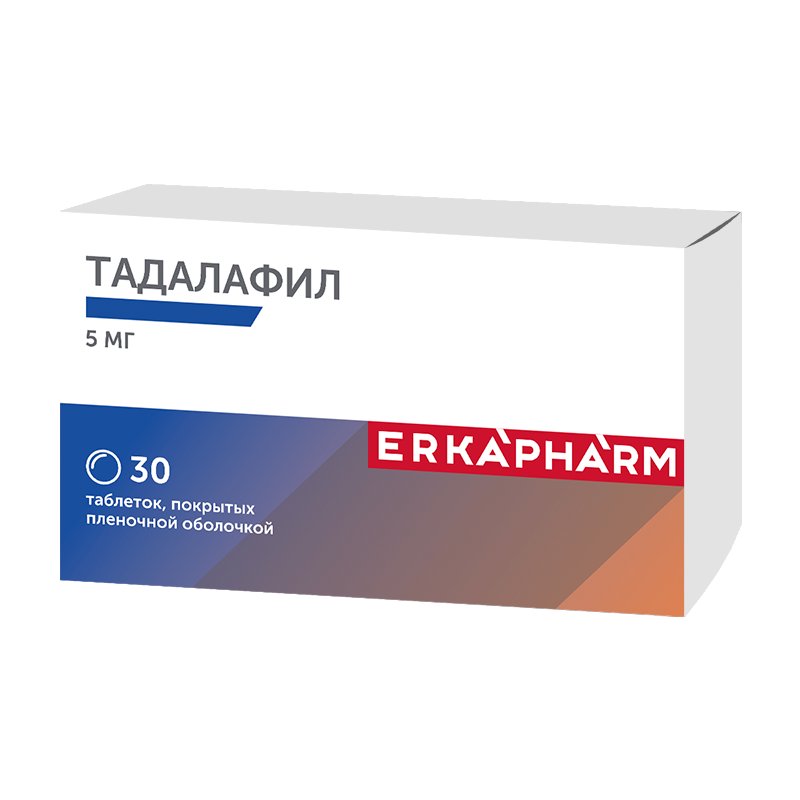 Изображение товара Тадалафил 5 мг таблетки для лечения эректильной дисфункции и гиперплазии