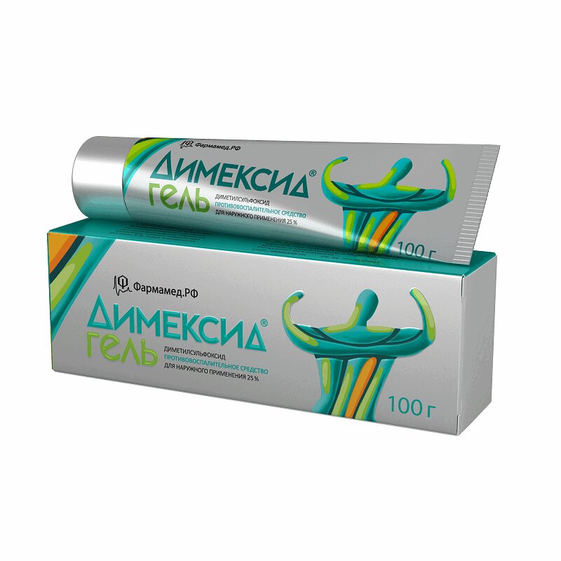 Изображение товара Димексид гель для наружного применения 25% туба 100 г