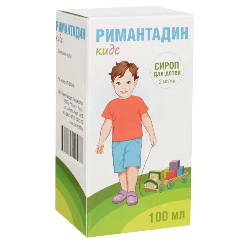Изображение товара Римантадин Кидс сироп 2 мг мл флакон 100 мл противовирусный для детей