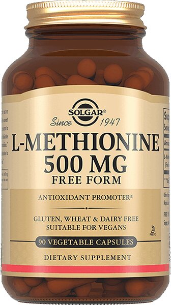 Изображение товара Solgar L-Метионин 500 мг капсулы 90 шт - поддержка печени и обмена веществ