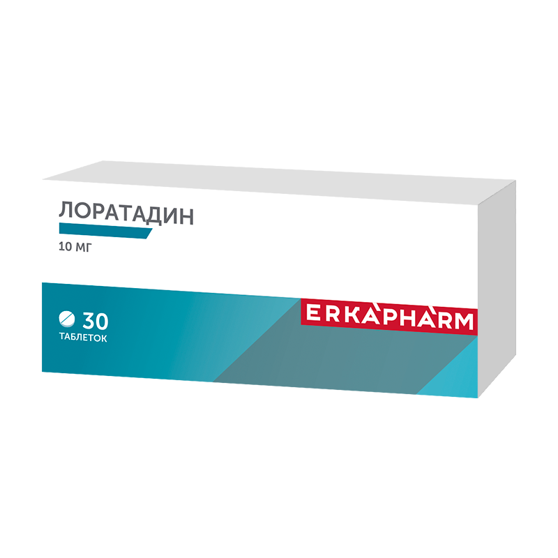 

Эркафарм Лоратадин таблетки 10 мг 30 шт
