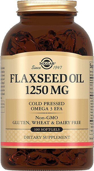Изображение товара Solgar Масло льняное 1250 мг капсулы 100 шт для здоровья