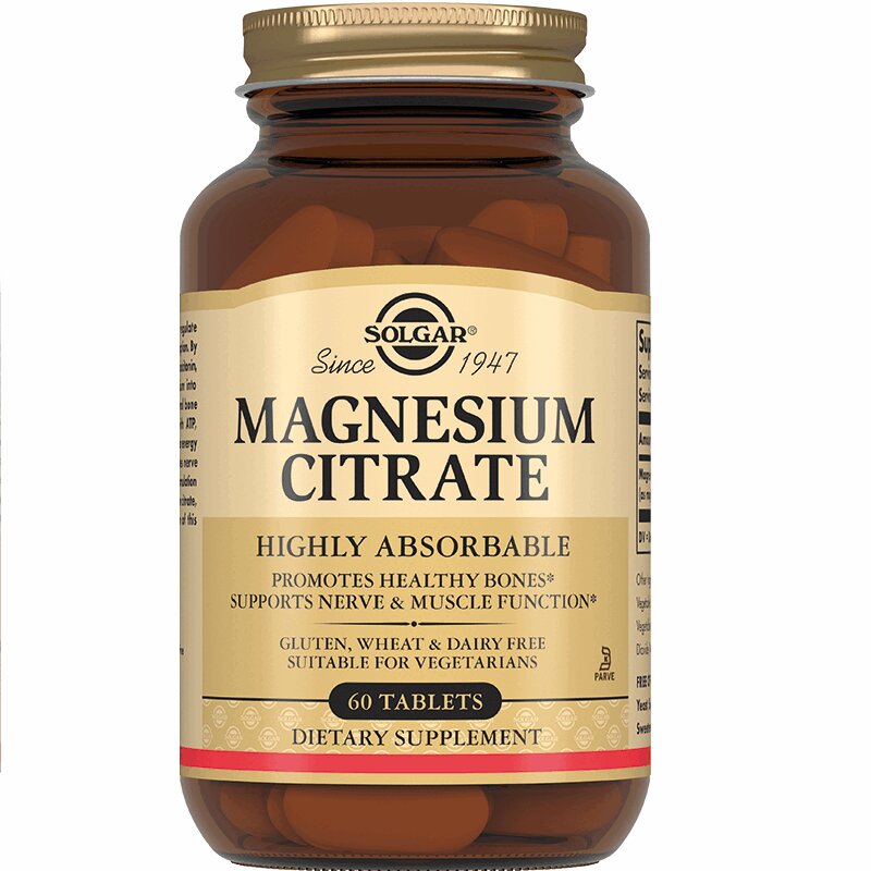 

Solgar Цитрат магния 200 мг таблетки 60 шт