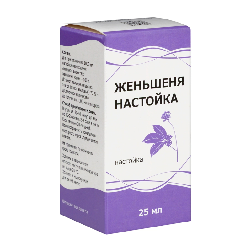 

Женьшеня настойка 25 мл