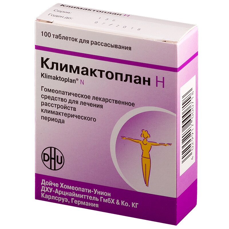 

Климактоплан Н таблетки для рассасывания 100 шт