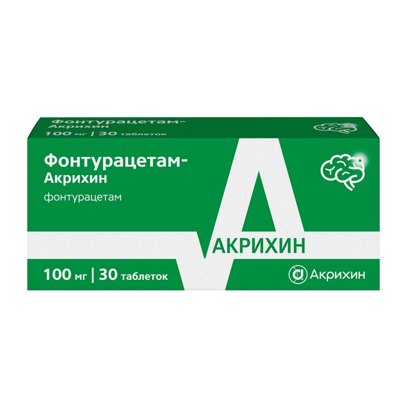 Изображение товара Фонтурацетам-Акрихин таблетки 100 мг 30 шт