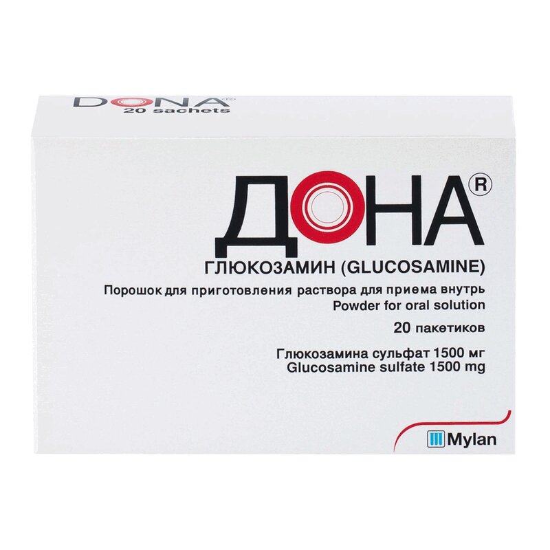 Изображение товара Дона 1500 мг порошок для приготовления раствора 20 шт для суставов