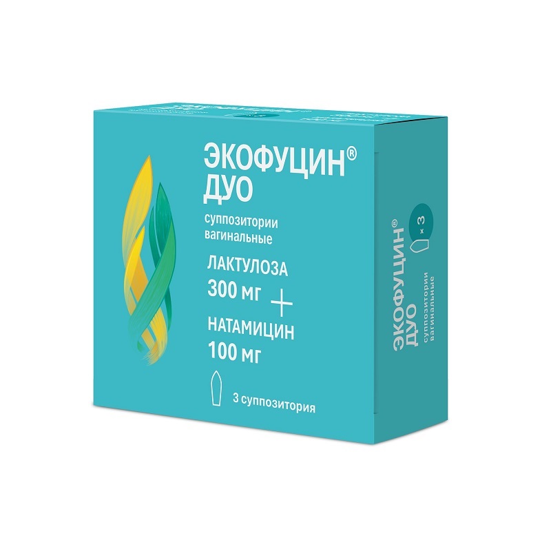 Экофуцин Дуо Супп.ваг.300Мг+100Мг №3