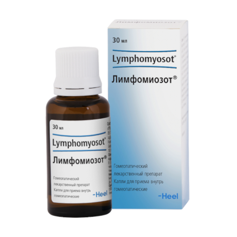 Изображение товара Лимфомиозот гомеопатические капли для терапии тонзиллита и лимфаденита 30 мл