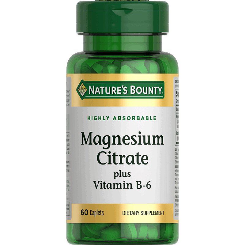 Изображение товара Цитрат магния с витамином В-6 таблетки Nature's Bounty 60 шт - для энергии и нервной системы