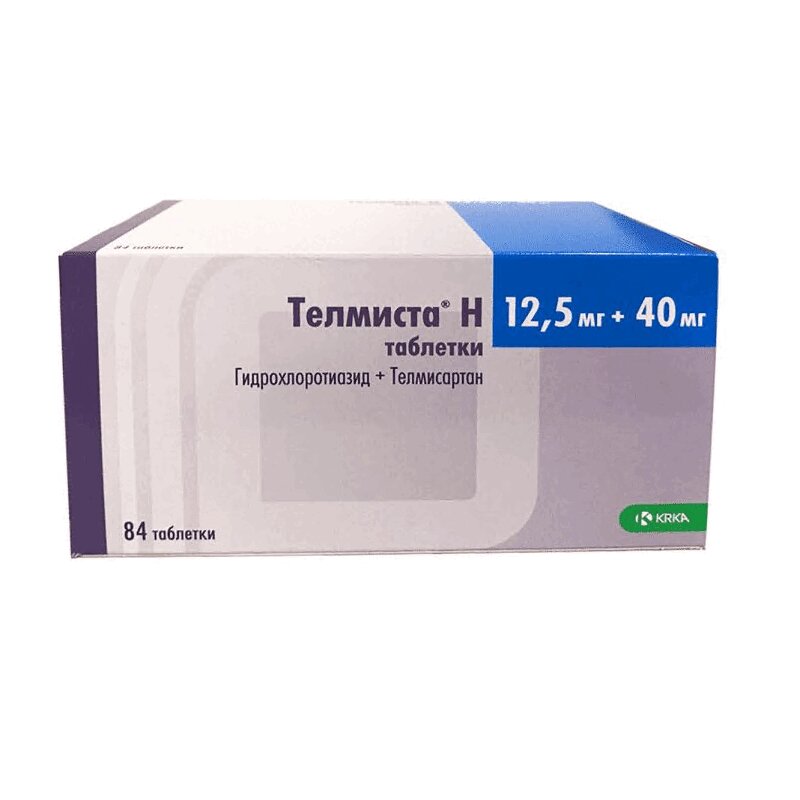 Изображение товара Телмиста Н таблетки 12,5 мг+40 мг 84 шт