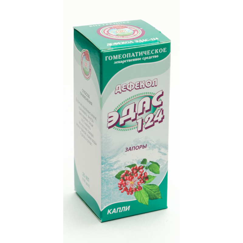 Изображение товара Дефекол Эдас-124 гомеопатические капли для внутреннего применения 25 мл