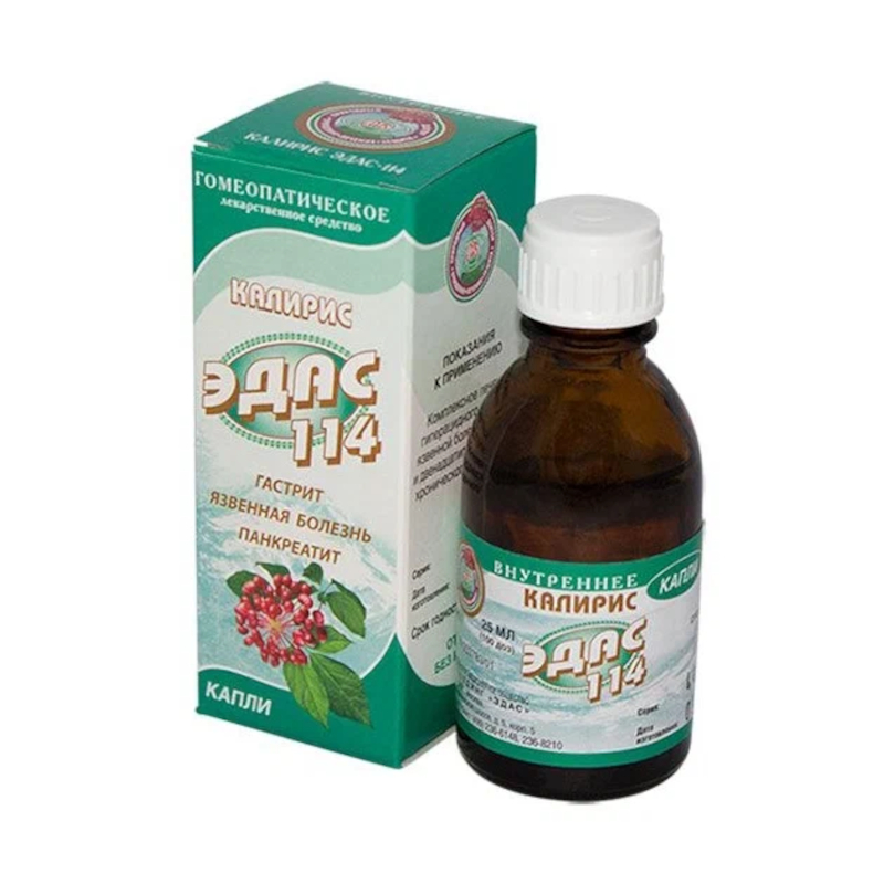 Изображение товара Калирис Эдас-114 капли гомеопатические 25 мл для внутреннего приема