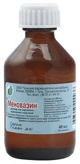 

Меновазин раствор спиртовой для наружного применения 40 мл