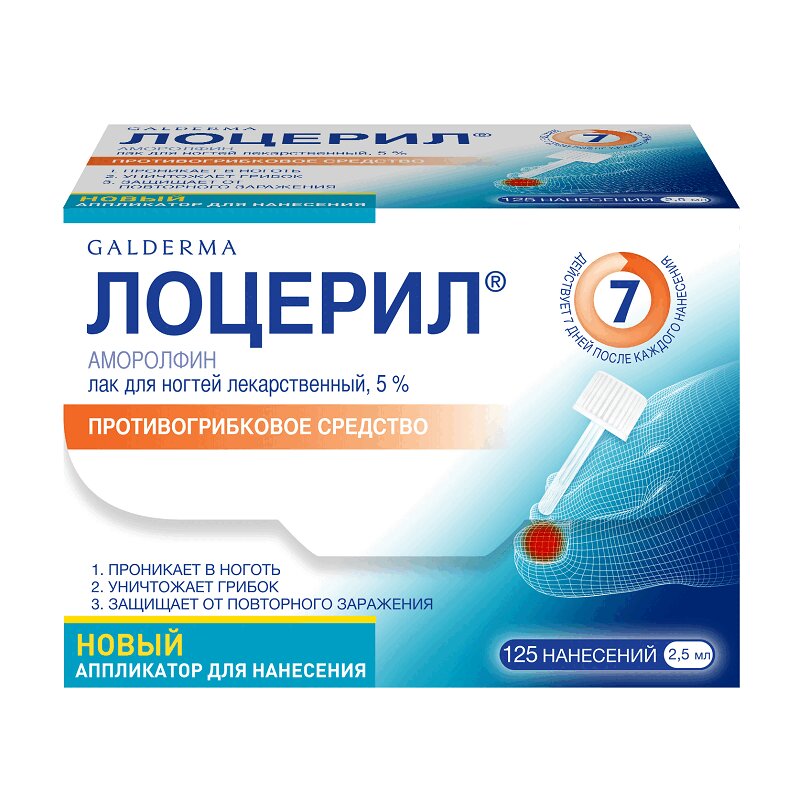 

Лоцерил 5% лак для ногтей против грибка 2,5 мл