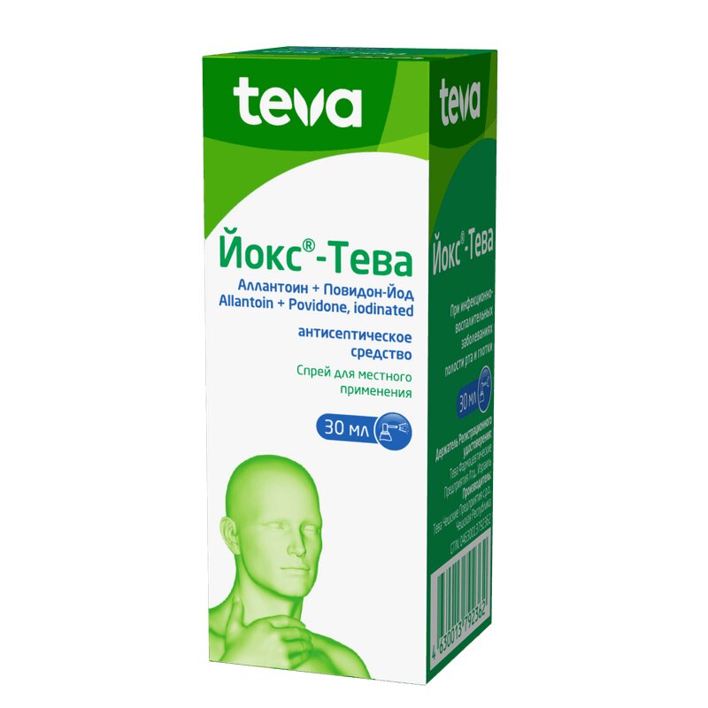 

Йокс-Тева 2,55 г+0,03 г спрей для местного применения 30 мл