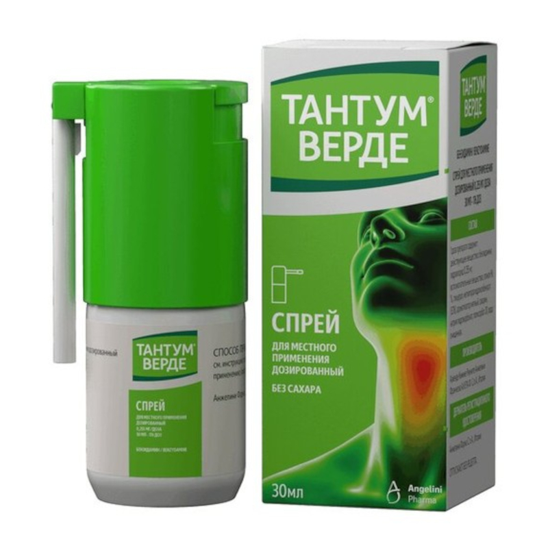 Изображение товара Тантум Верде 0,255 мг/доза спрей для местного применения 30 мл