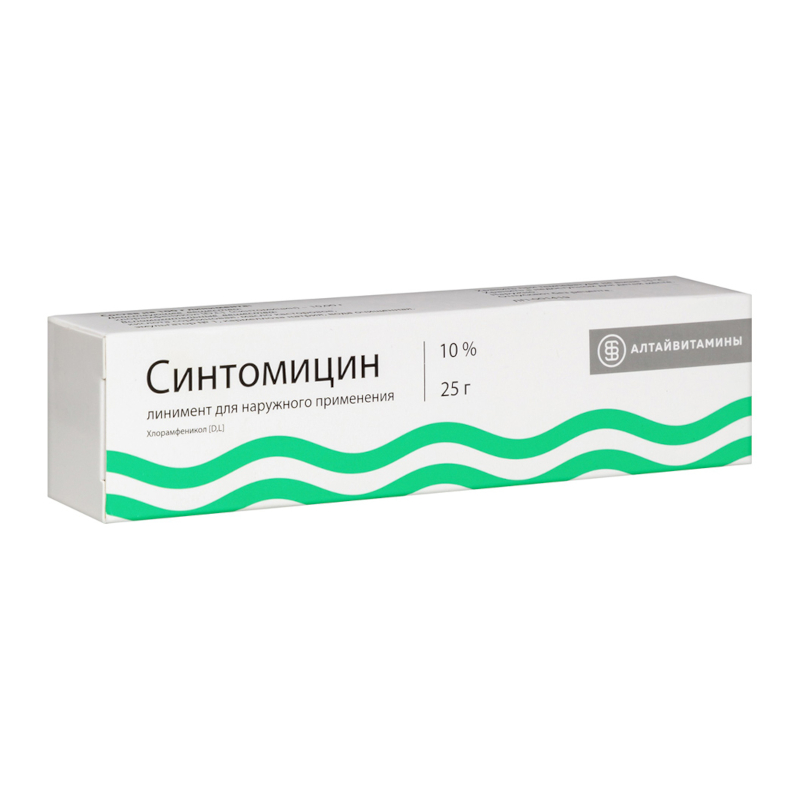

Синтомицин 10% линимент для наружного применения 25 г