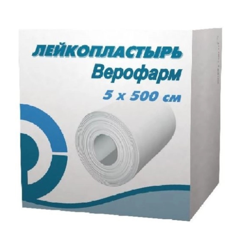 Изображение товара Верофарм Лейкопластырь фиксирующий 5 см х 500 см 1 шт