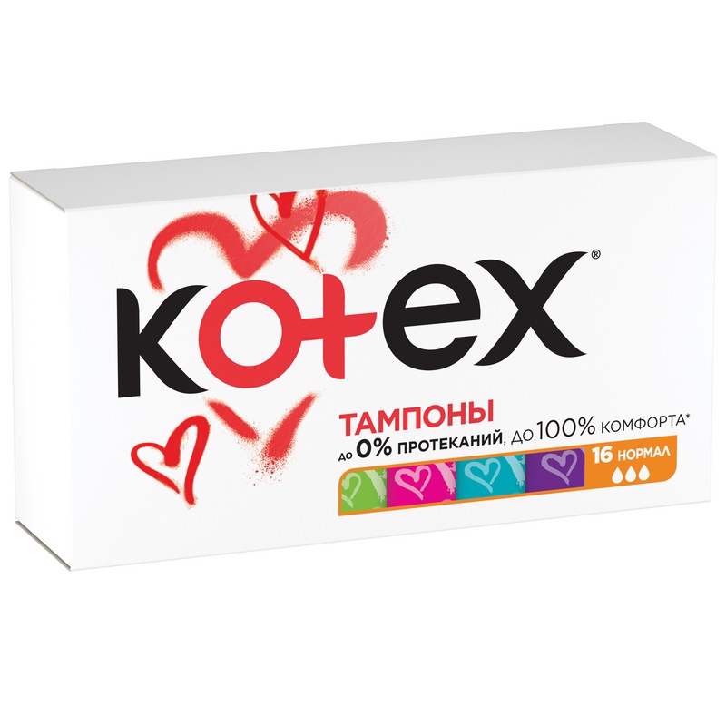 Kotex Тампоны Нормал уп.16 шт kotex тампоны с аппликатором нормал