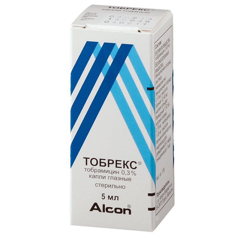 Изображение товара Тобрекс 0, 3% капли глазные 5 мл - антибиотик для лечения глазных инфекций