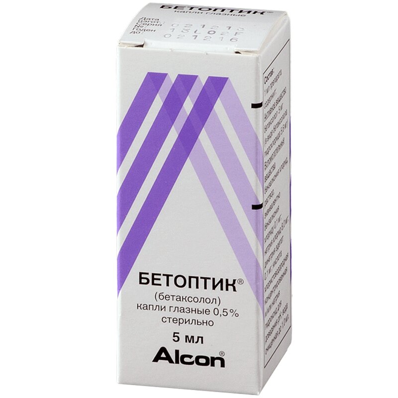 Изображение товара Глазные капли Бетоптик 0,5% 5 мл для снижения внутриглазного давления