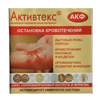 

Активтекс АКФ Салфетки аминокапроновая к-та+фурагин 10х10 см 1 шт