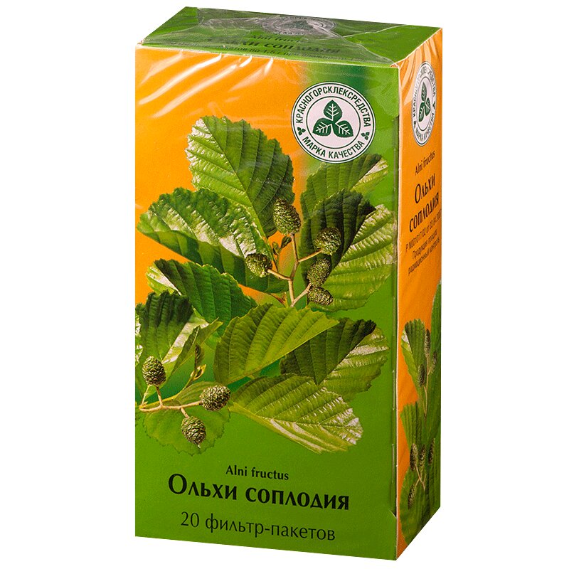 Изображение товара Фильтр-пакеты Ольха соплодия 1,5 г 20 шт натуральное средство для ЖКТ