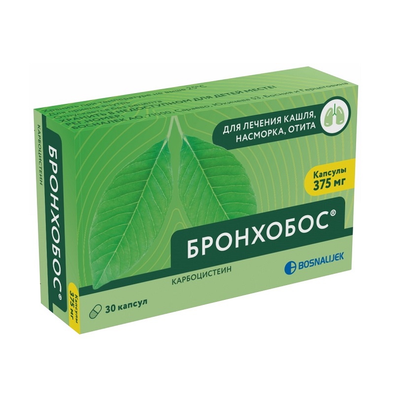 

Бронхобос 375 мг капсулы 30 шт