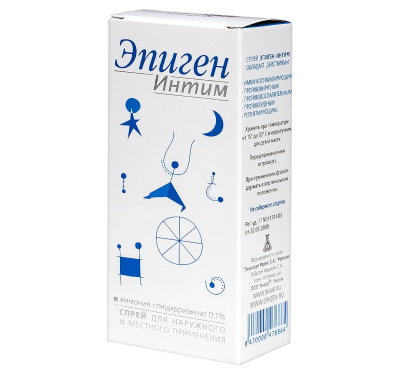 Изображение товара Эпиген Интим 0,1% спрей для вирусных инфекций и профилактики, 60 мл