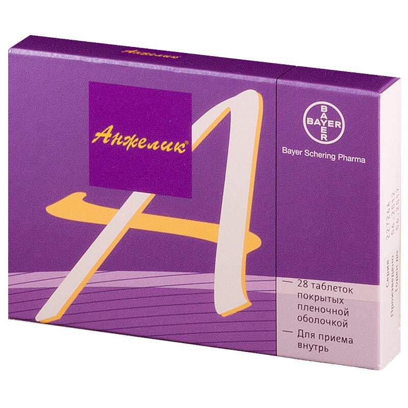 Изображение товара Анжелик 2 мг+1 мг таблетки 28 шт для заместительной гормональной терапии женщин