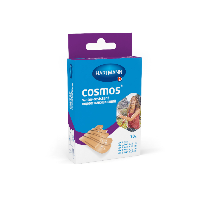 Изображение товара Cosmos Water-Resistant Пластырь влагостойкий Набор 5 размеров 20 шт