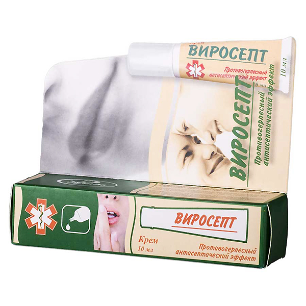 Изображение товара Виросепт крем для наружного применения 10 мл против герпеса и воспалений