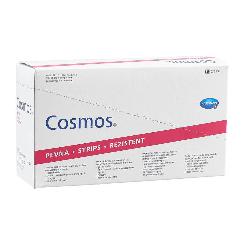 

Cosmos Strips Пластырь текстильный 6 см х 2 см 50 шт